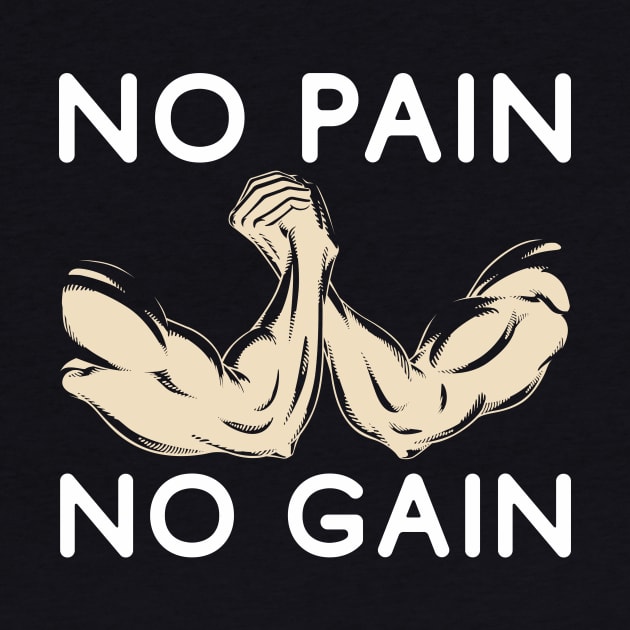 No pain no gain - Crazy gains - Nothing beats the feeling of power that weightlifting, powerlifting and strength training it gives us! A beautiful vintage design representing body positivity! by Crazy Collective